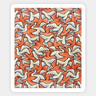 Birds tessellation bird watching camouflage Sticker